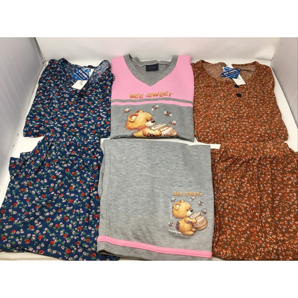 Lot Of 3 Women's Pajamas Sz XL Asian Sizing